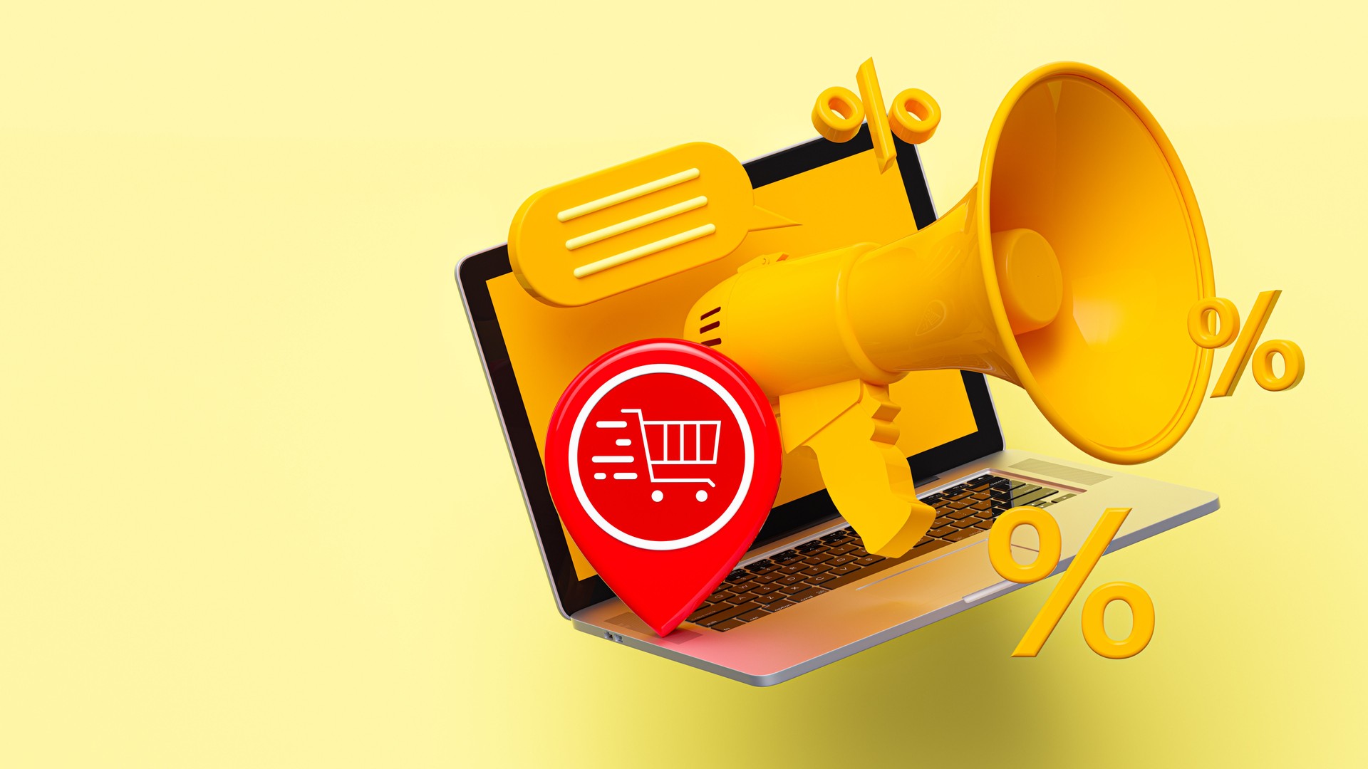Modern Laptop Megaphone Concept